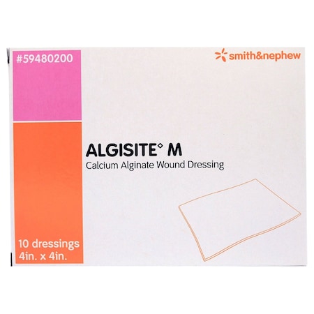 Algisite M Alginate Dressing, 4 x 4 Inch, Sterile, 100PK 59480200